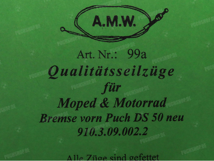 Bowdenzug Puch DS50 Bremszug vorn A.M.W. 